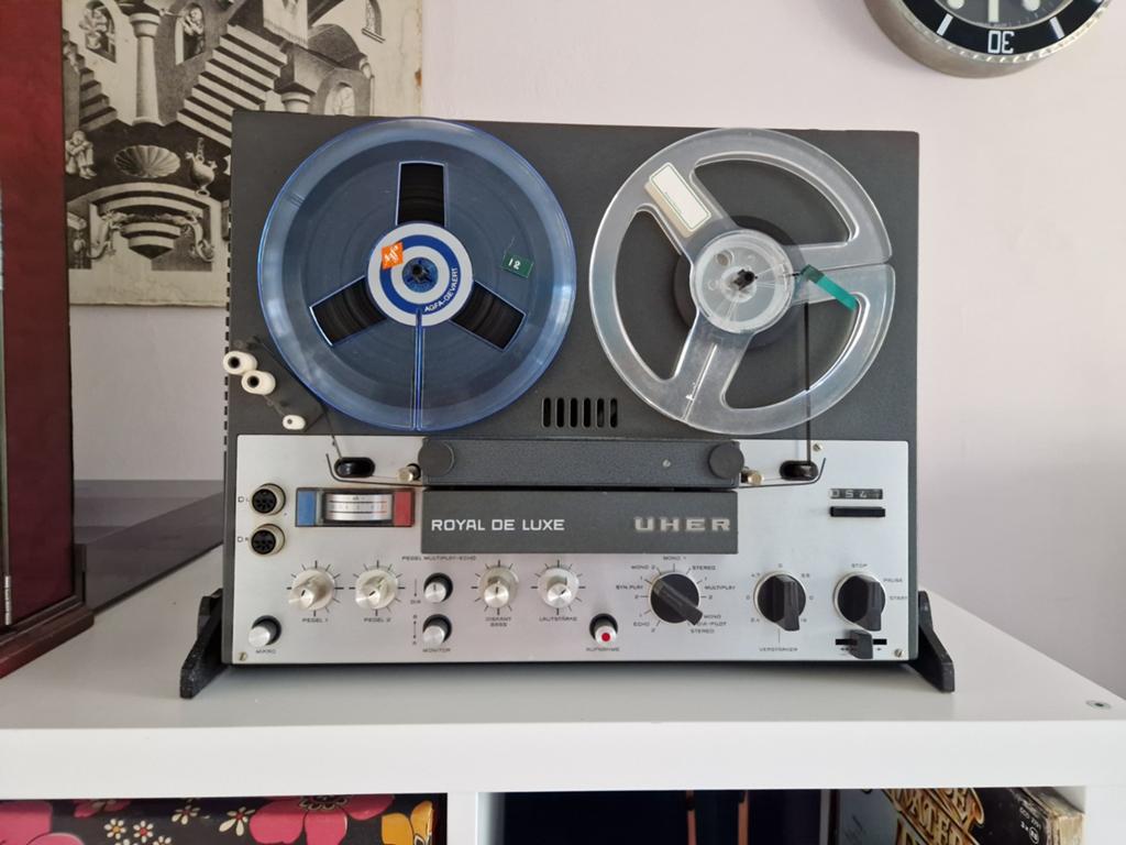 Uher royal de luxe Bandrecorder  ( tape recorder), Ophalen of Verzenden, Bandrecorder, Met stofkap