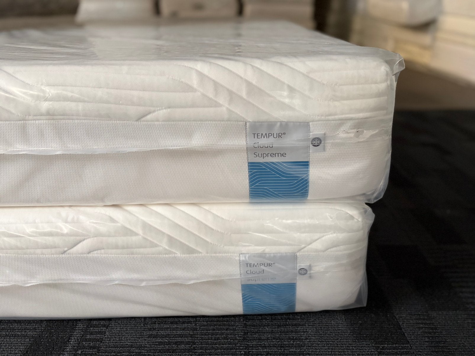 Tempur cloud suprème Cooltouch | 2x 90x210 (180x210) art.130, Minder dan 4 cm, Overige materialen, Ophalen of Verzenden, Zo goed als nieuw