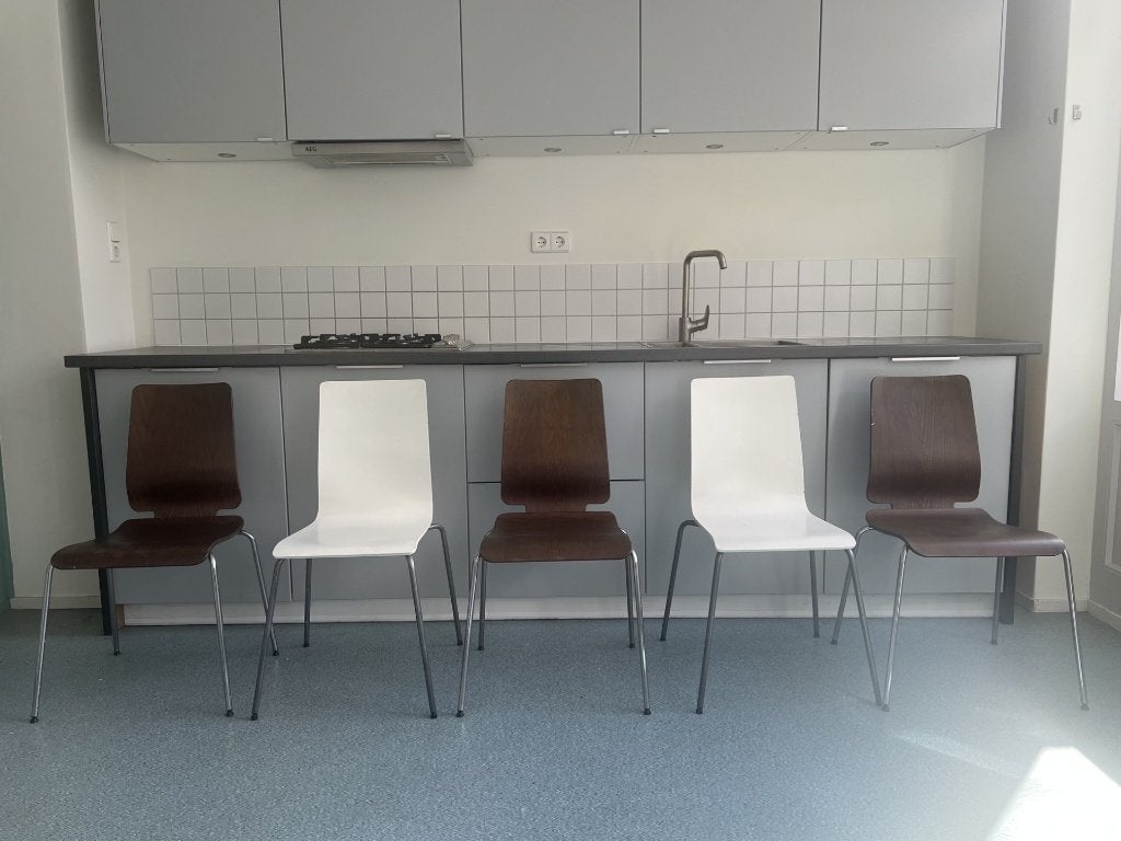 5 eetkamerstoelen IKEA, Ophalen, Gebruikt, Moderne eetkamerstoelen, Wit