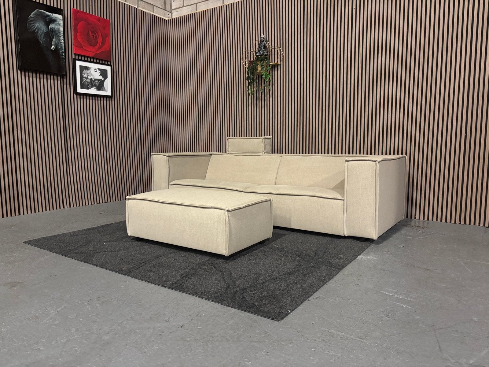 GRATIS LEVERING BySidde Sommer Bank Beige 252x100 GEREINIGD, 250 tot 300 cm, 100 tot 125 cm, Ophalen of Verzenden, Zo goed als nieuw