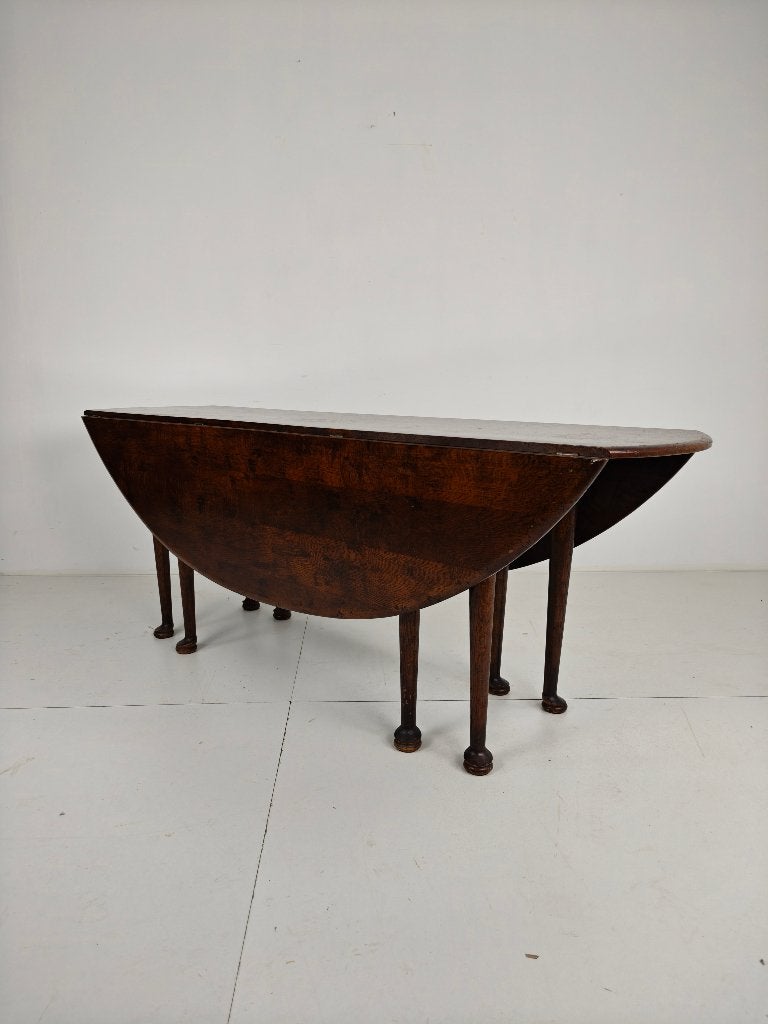 Antieke Engelse HANGOOR Eettafel – Victoriaans – 8 Poten, Antiek en Kunst, Ophalen of Verzenden