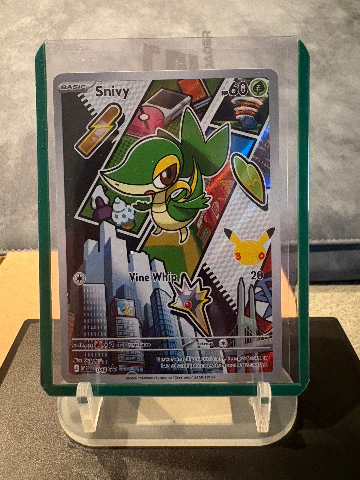 Snivy (MEP 049), Hobby en Vrije tijd, Verzamelkaartspellen | Pokémon, Ophalen of Verzenden, Zo goed als nieuw, Losse kaart