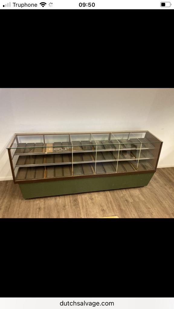 Banketbakkers vitrine uit de jaren ‘60, Antiek en Kunst, Ophalen