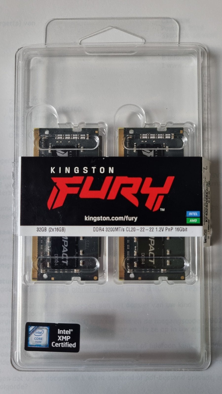 Kingston FURY Impact DDR4 32GB (2x16GB) 3200MHz SODIMM, Computers en Software, RAM geheugen, 32 GB, DDR4, Ophalen of Verzenden