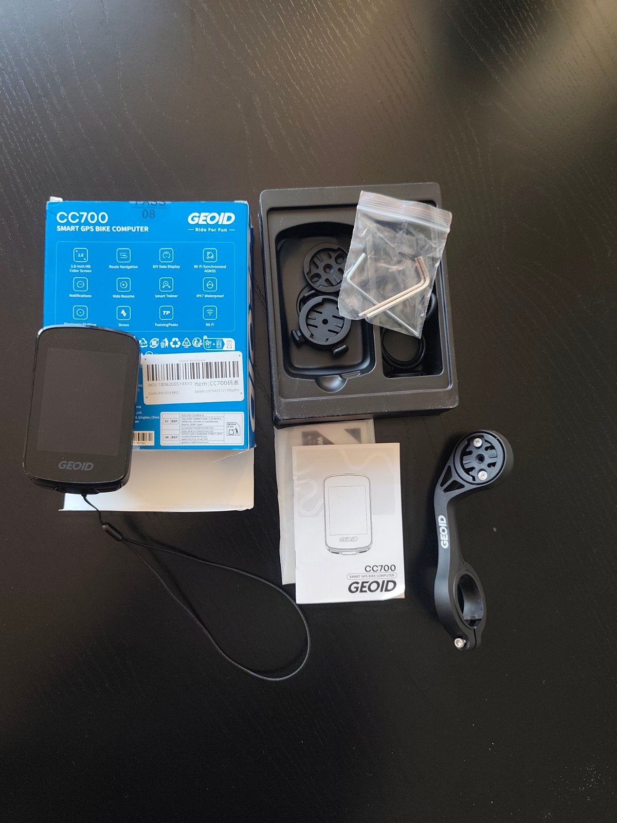 Geoid CC700 GPS fietscomputer - Zo goed als nieuw, Fietsen en Brommers, Fietsaccessoires | Fietscomputers, Ophalen of Verzenden