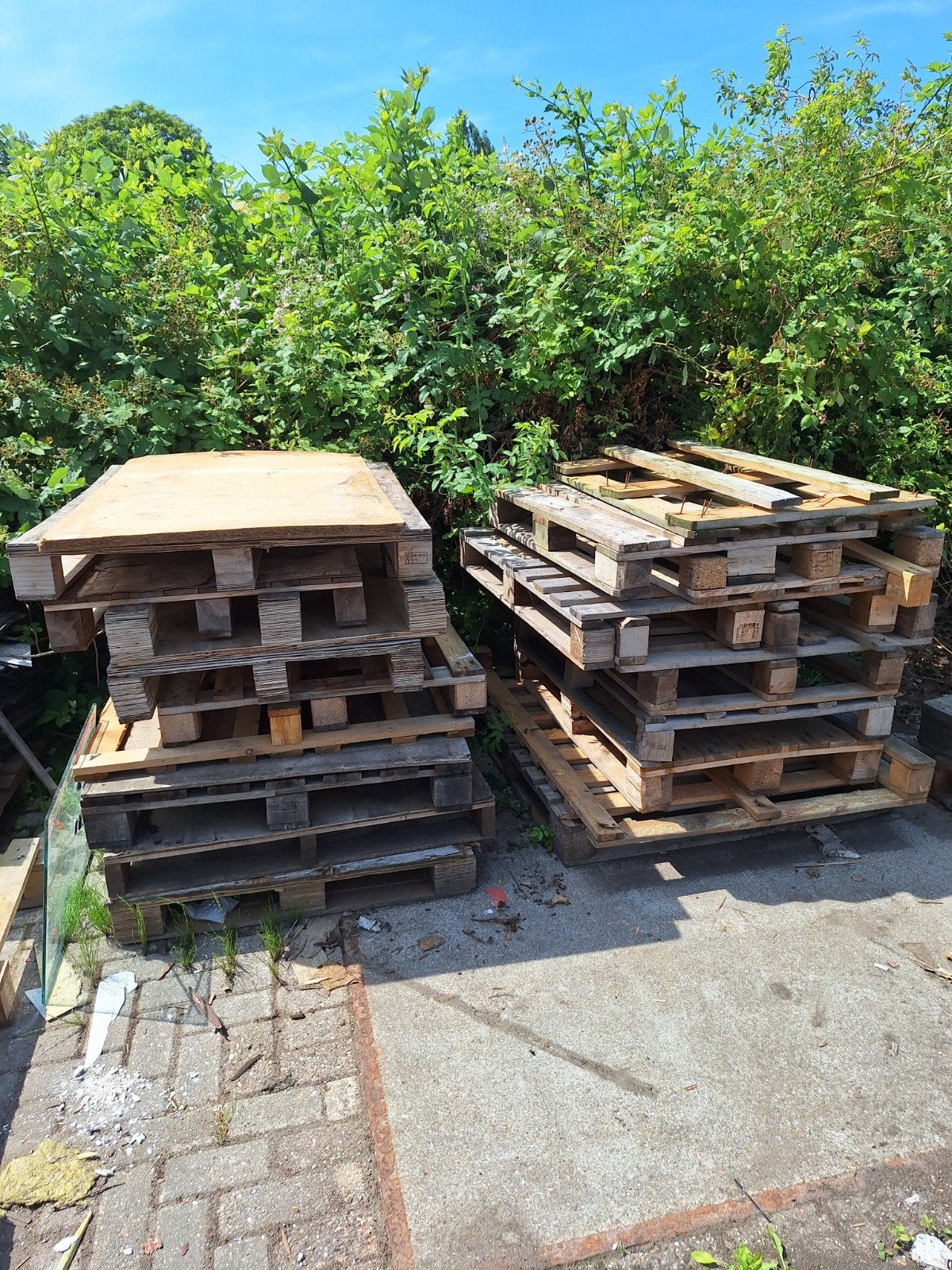 Gratis kapotte pallets - ideaal voor projecten, Ophalen, Gebruikt, Hout, 20 tot 50 mm
