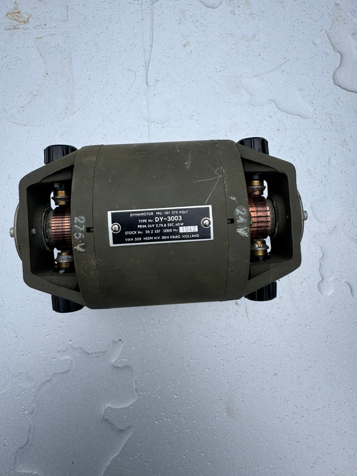 Dynamotor MG-101 275 Volt - Type DY-3003, Ophalen of Verzenden, Zo goed als nieuw