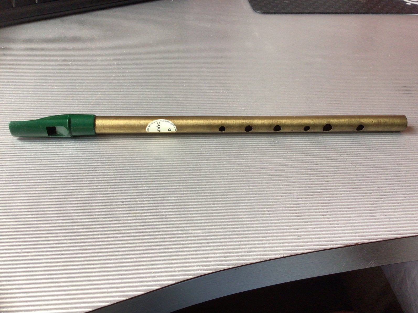 Feadóg brass tin whistle, Ophalen of Verzenden, Gebruikt, Houtblazer