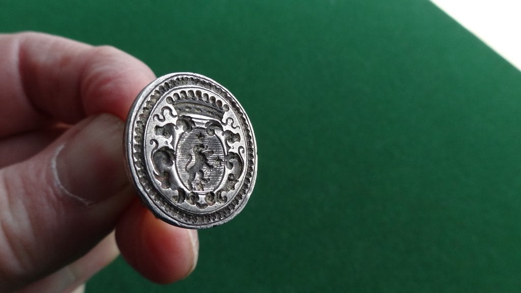 Bodemvondst Signet zilver 18e eeuw, Antiek en Kunst, Ophalen of Verzenden, Zilver