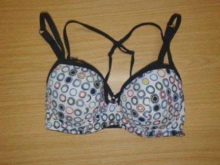 BH 70D Sapph beugelmodel wit geblokt - blauwe binnenzijde, Kleding | Dames, Sapph, Ophalen of Verzenden, Wit, BH