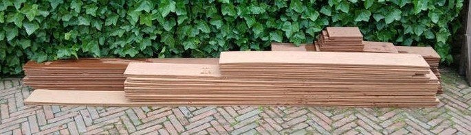 Terrasplanken composiet bruin gebruikte, Tuin en Terras, Terrasdelen en Vlonders, Ophalen of Verzenden, Gebruikt, Composiet