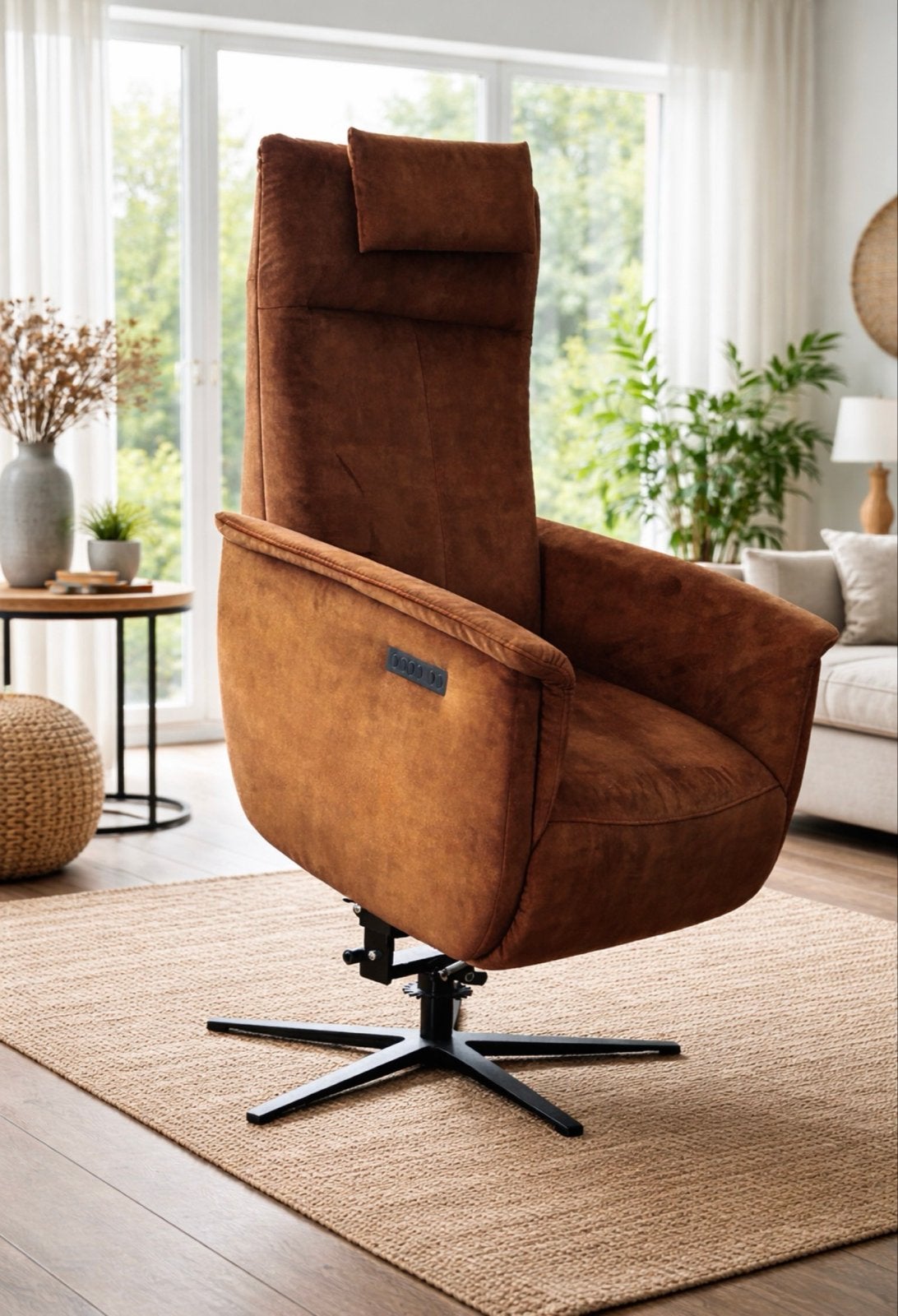 Comfortabele Sta-op Fauteuil met Accu mt Medium, Huis en Inrichting, Ophalen, Overige materialen, Minder dan 75 cm, Zo goed als nieuw