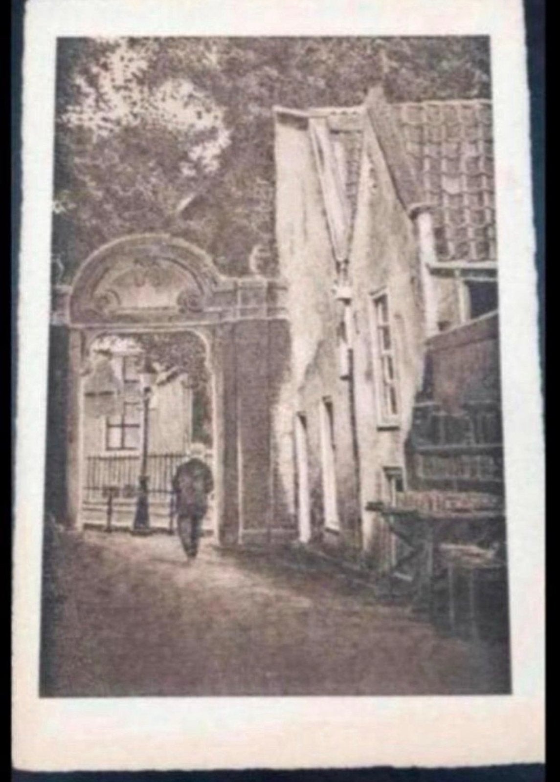Oudemanspoort - Oude, ongelopen ansichtkaart in goede staat, Verzamelen, Ophalen of Verzenden, Voor 1920, Ongelopen