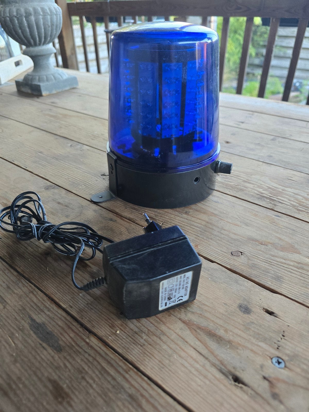 Blauwe zwaailamp met adapter, Ophalen, Gebruikt, Kunststof, Blauw
