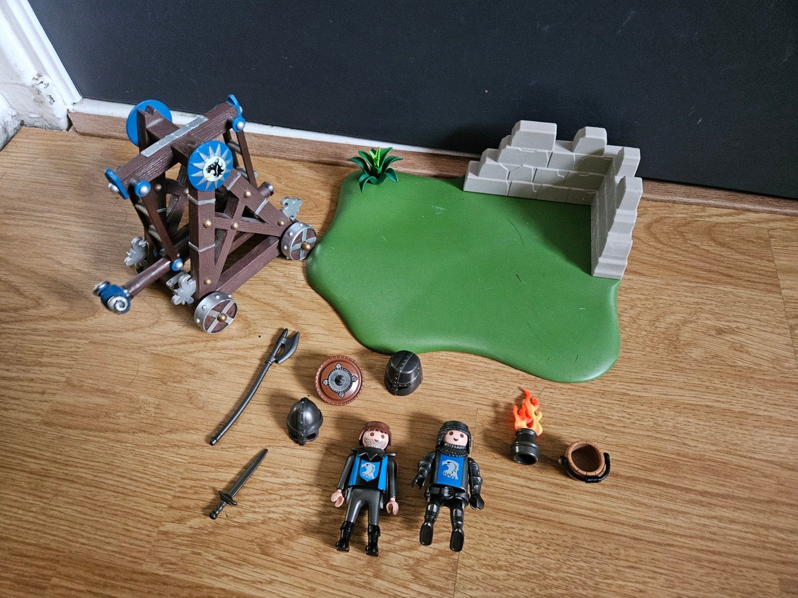 playmobil ridders met stormram middeleeuwen, Kinderen en Baby's, Gebruikt, Complete set, Ophalen of Verzenden, Knights