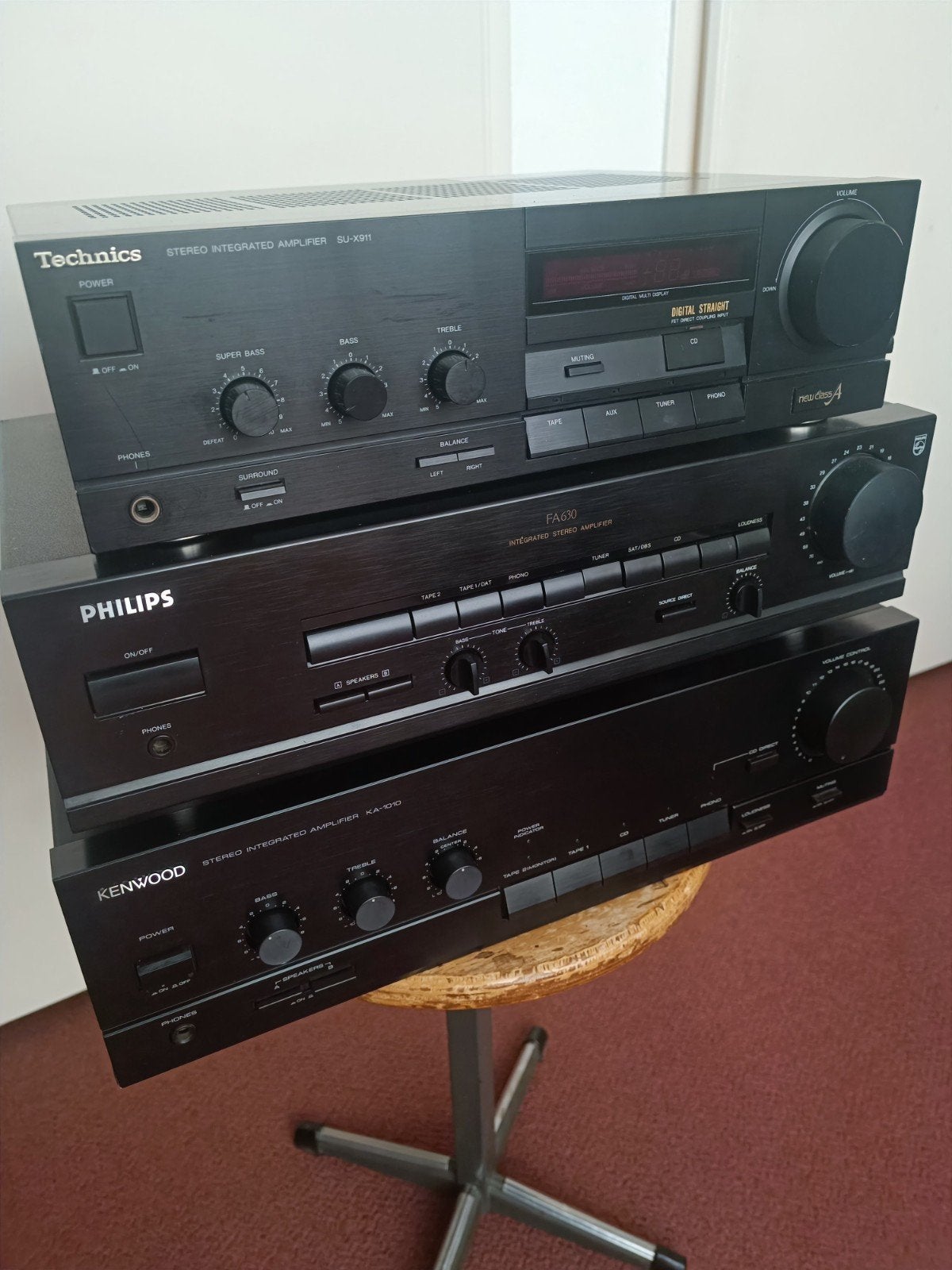 3 versterkers, Ophalen, Zo goed als nieuw, 120 watt of meer, Overige merken