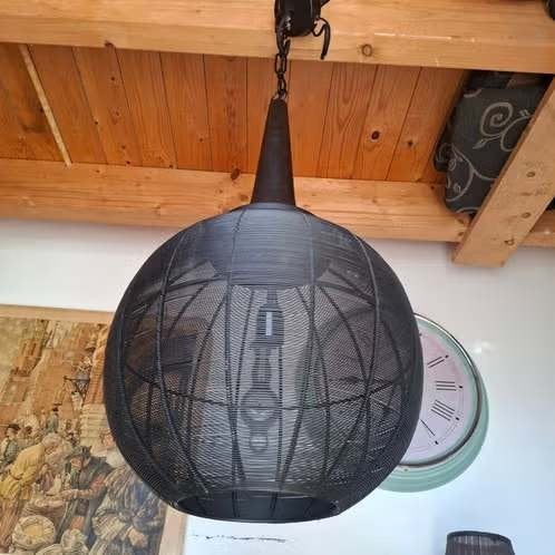 Moderne Zwarte Draadlamp - Hanglamp, Ophalen, Nieuw, Metaal
