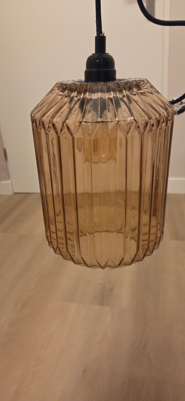 Hanglamp Pane Licht Bruin - Kwantum, Ophalen, Modern, Industrieel, E27 (groot), Zo goed als nieuw