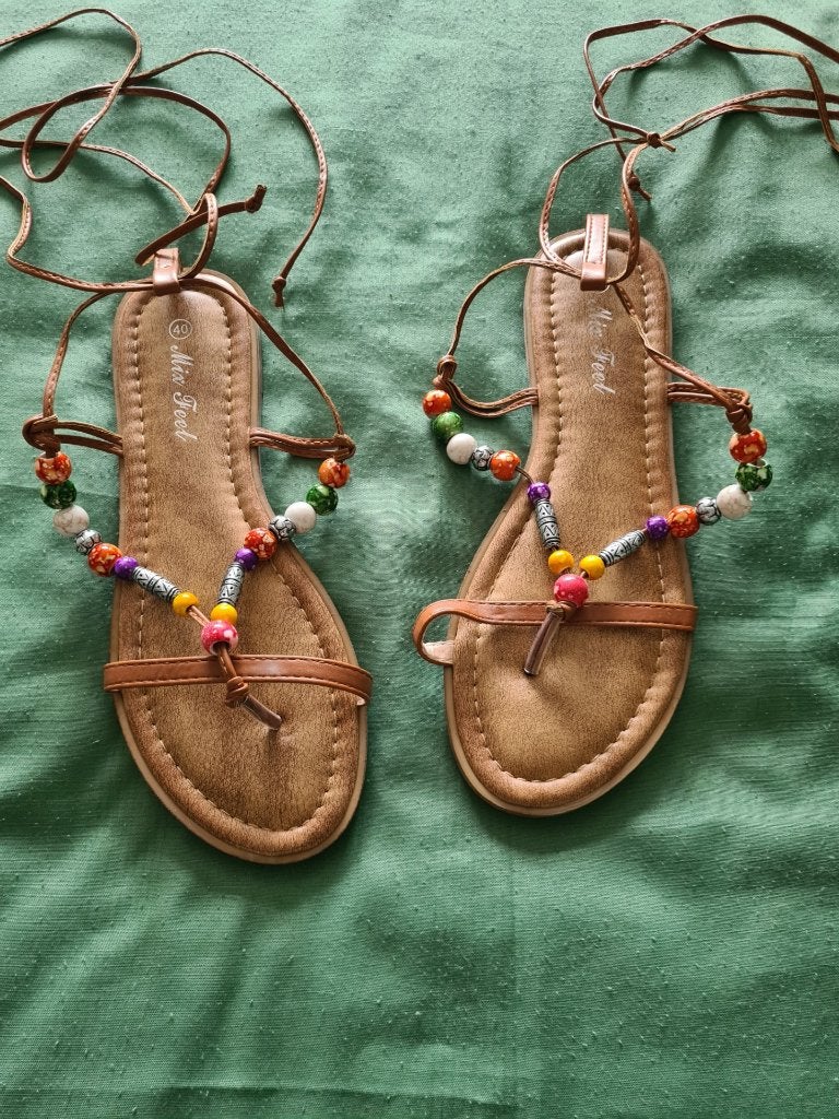 Zomer schoenen - Ibiza Style, Kleding | Dames, Schoenen, Slippers, Overige kleuren, Ophalen of Verzenden, Zo goed als nieuw