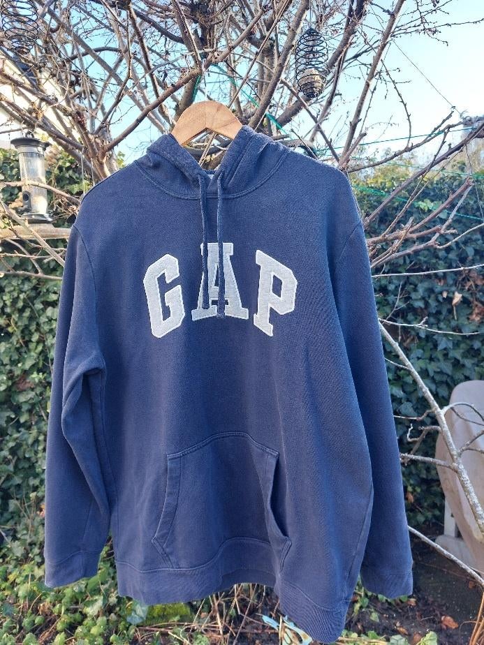 Donkerblauwe hoodie trui GAP maat L tall, Maat 52/54 (L), Blauw, Gap, Ophalen of Verzenden