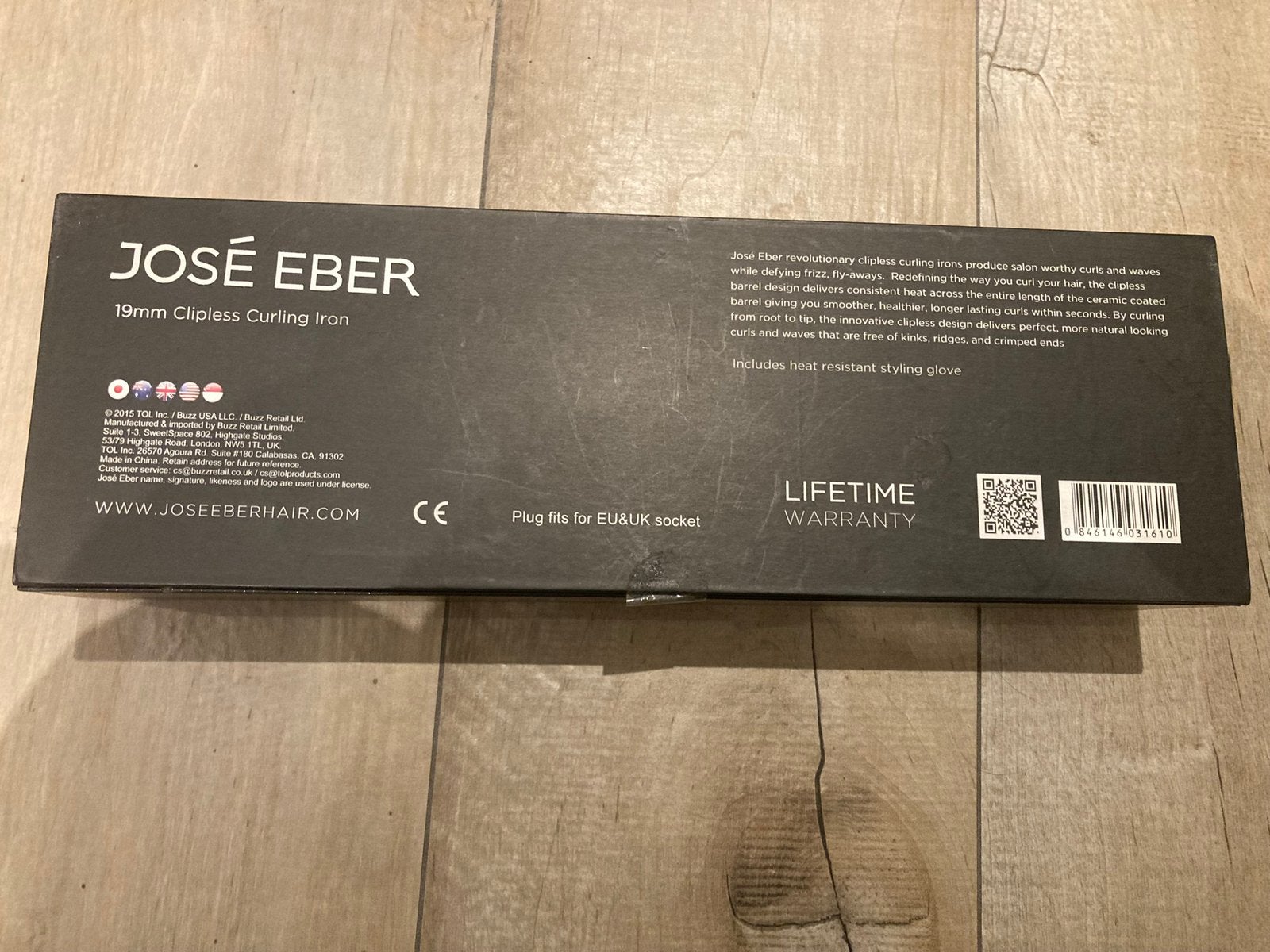 José Eber clipless krultang 19 mm nieuw in doos, Ophalen of Verzenden, Nieuw, Krultang of Stijltang