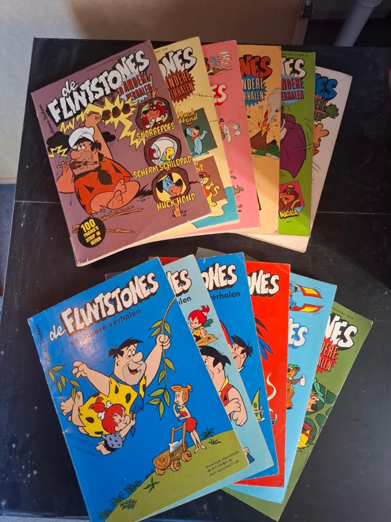 20x De Flinstones stripboeken uit de jaren '70, Meerdere stripboeken, Ophalen of Verzenden, Gelezen, Hanna-Barbera