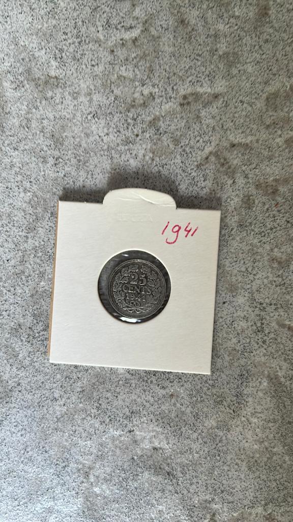 Kwartje, Ophalen, Koningin Wilhelmina, 25 cent