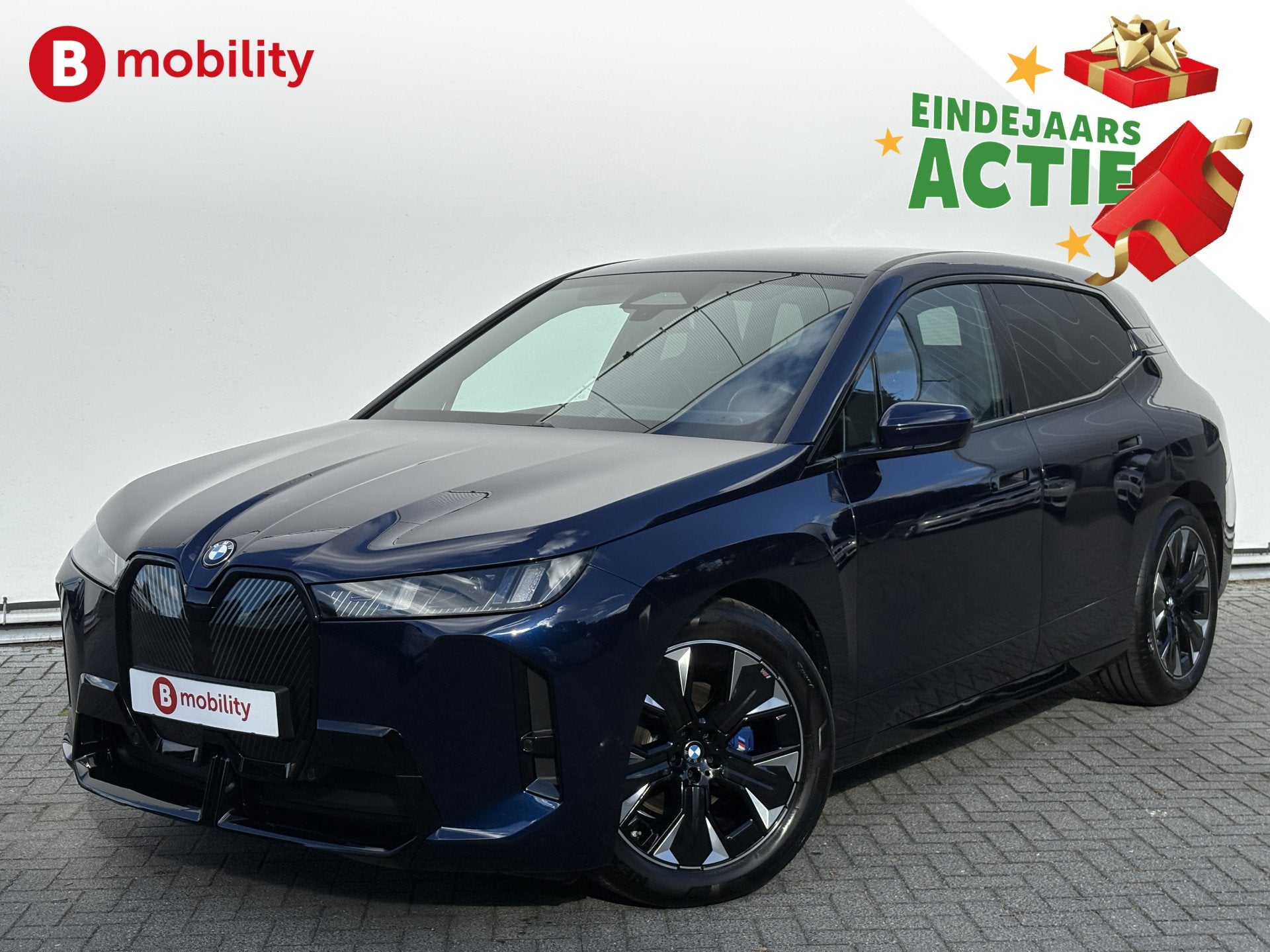 BMW iX xDrive45 101 kWh M-Sport 'Tansanitblau' Harman Kardon, Auto's, Automaat, Gebruikt, Zwart, Origineel Nederlands