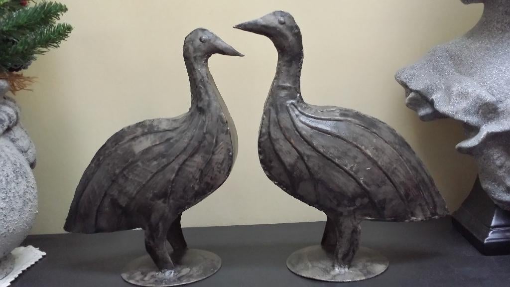 Set Metalen VELDHOENDERS <> 2 VOGELS Laswerk Stijl BRUTALIST, Ophalen of Verzenden