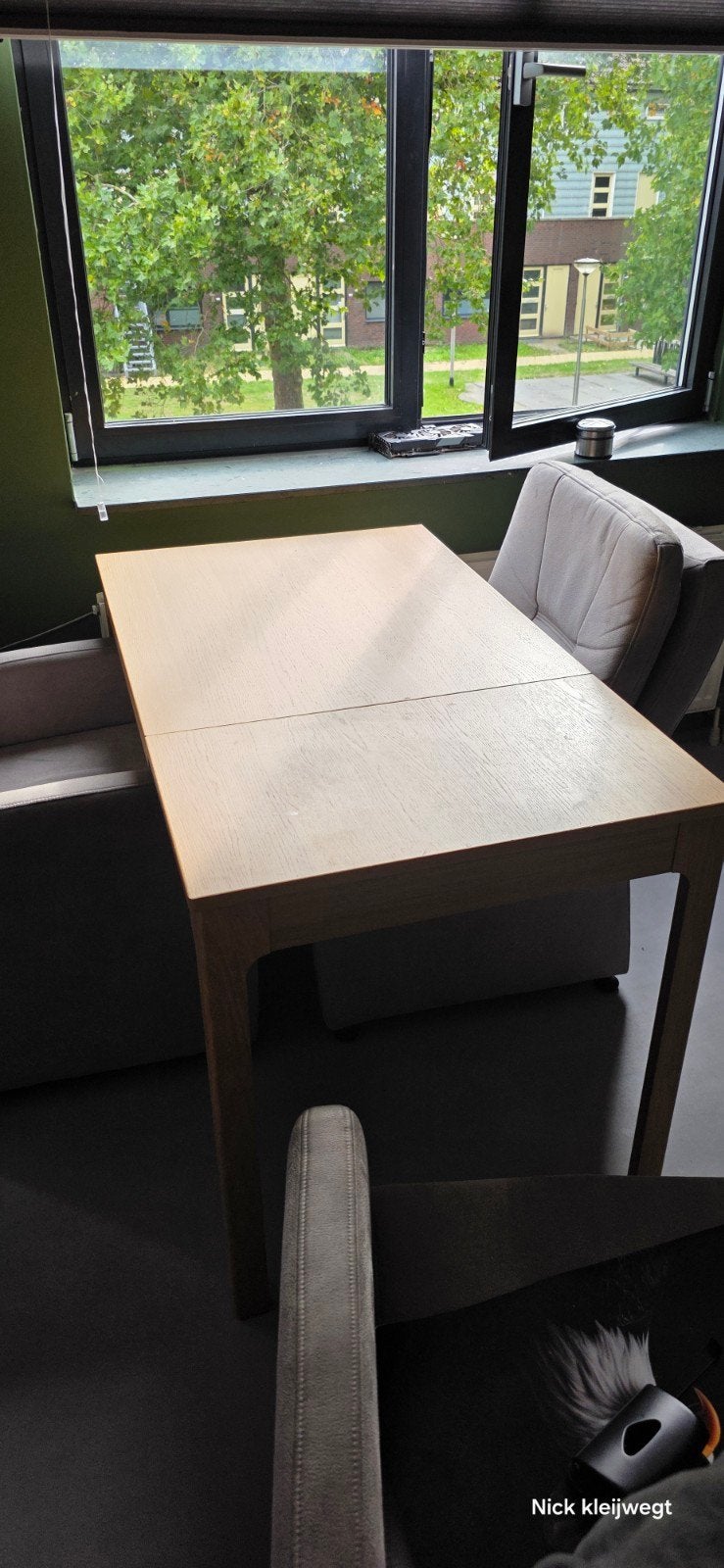 Uitschuifbare eettafel  ikea, Huis en Inrichting, Tafels | Eettafels, Ophalen, Gebruikt, 100 tot 150 cm, 50 tot 100 cm