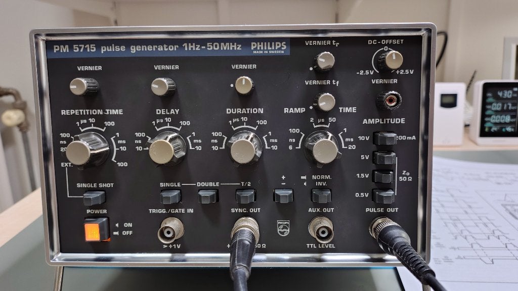 Philips PM 5715 pulse generator 1Hz-50MHz, Ophalen of Verzenden, Gebruikt, Overige meters