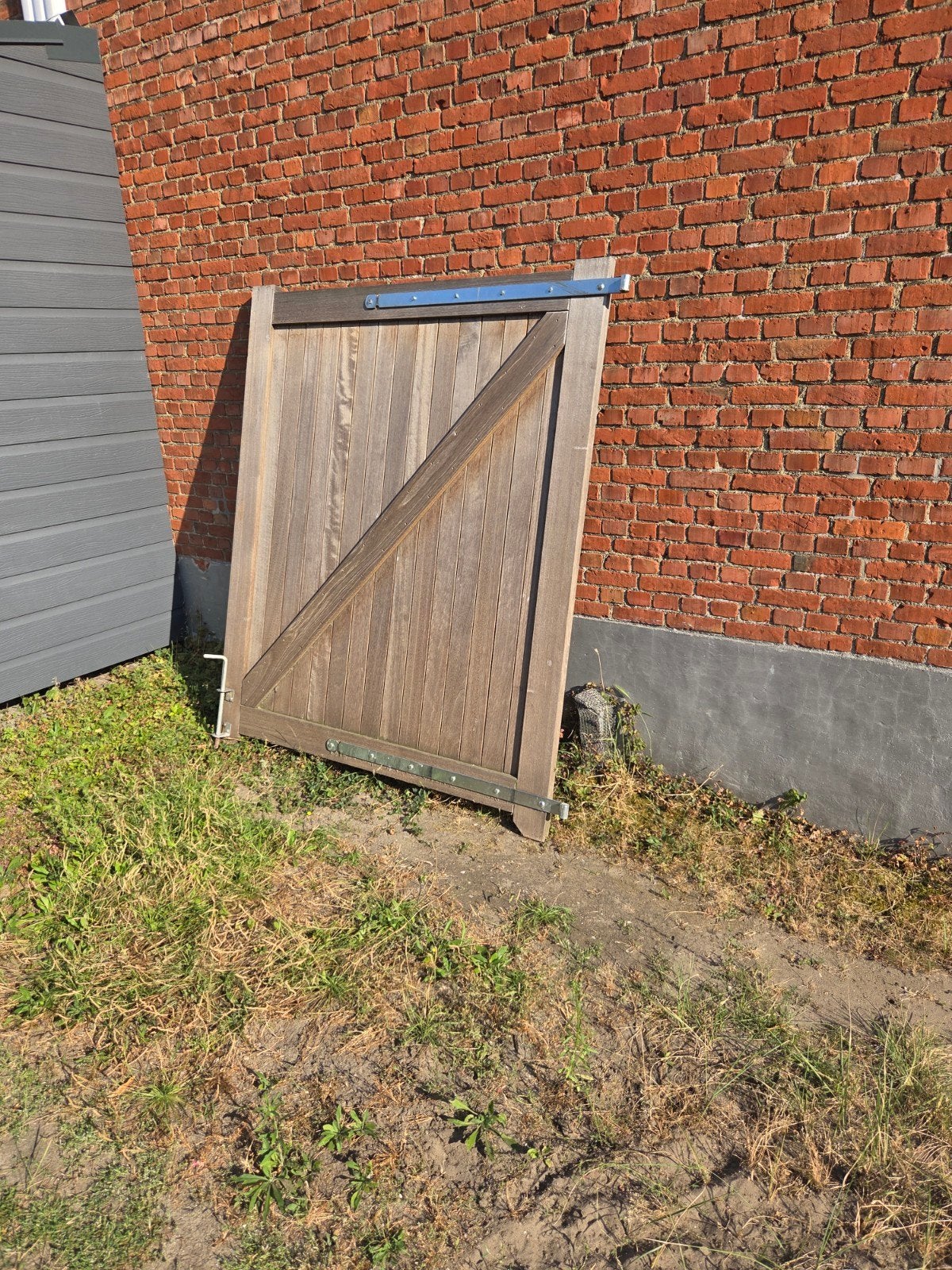 Elephant hardhouten poort, Tuin en Terras, Tuinpoorten, Ophalen, Gebruikt, 100 tot 150 cm, Draaipoort