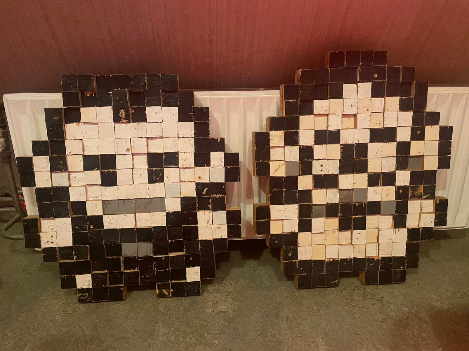 Twee grote houten Pokémon Game Boy sprites - kunst / art, Ophalen of Verzenden, Nieuw, Overige typen