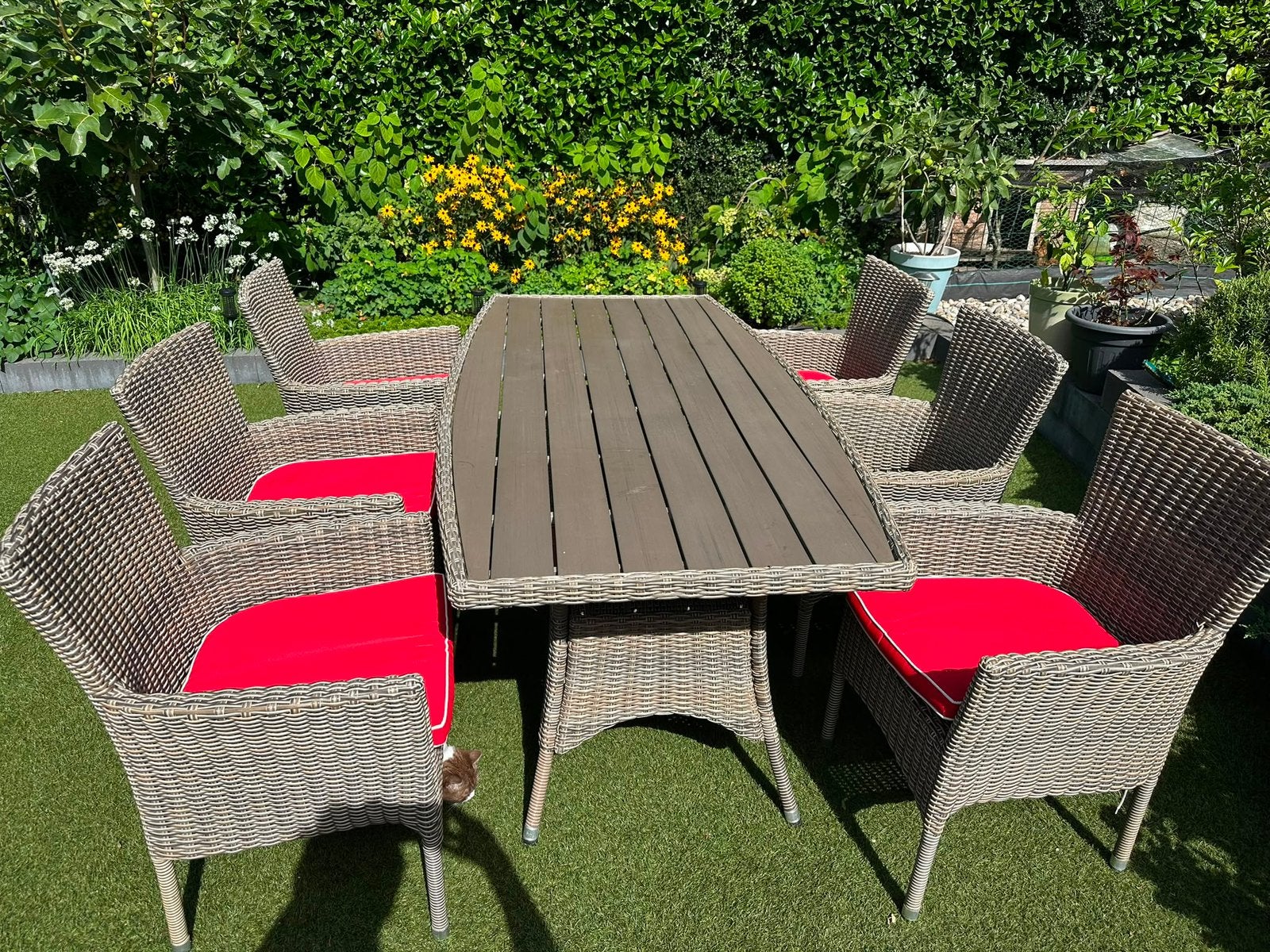 Tuinmeubel set (6 personen), Ophalen, Zo goed als nieuw