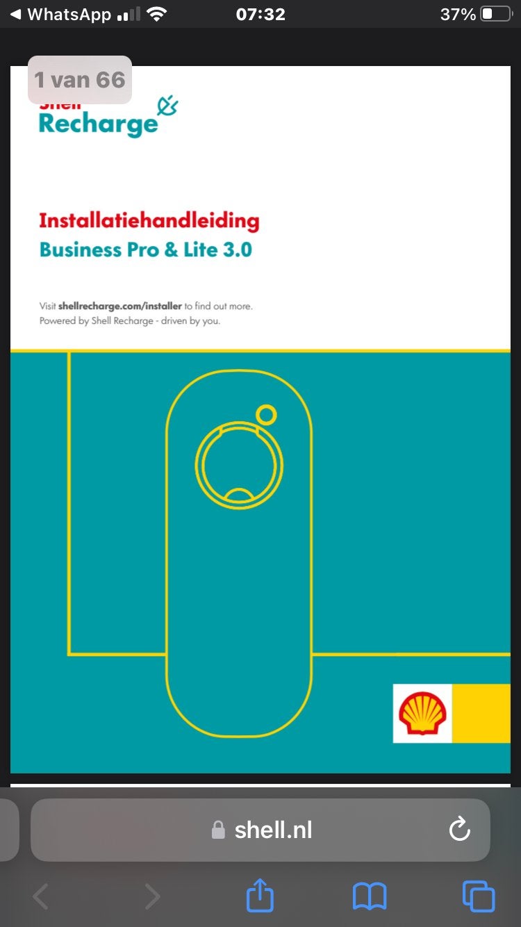 Shell Recharge Business Pro & Lite 3 laadpaal, Ophalen of Verzenden