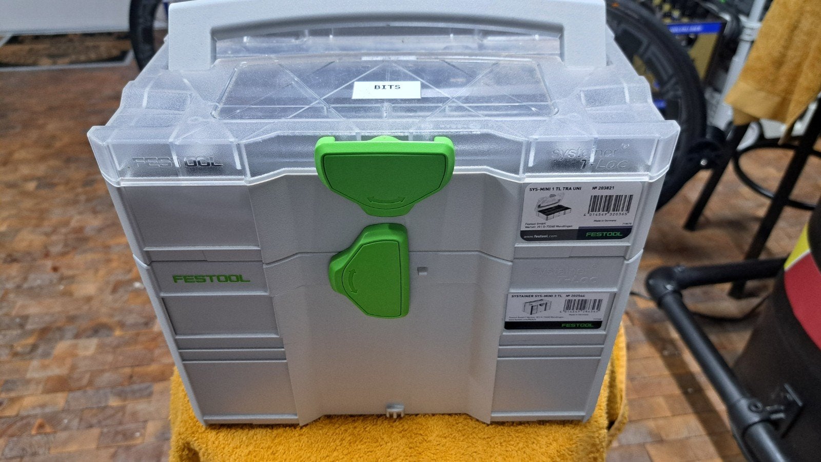 Festool Systainer SYS-MINI 1 TL TRA UNI & SYS-MINI 3 TL, Ophalen of Verzenden, Zo goed als nieuw, Gereedschapsopslag, Festool