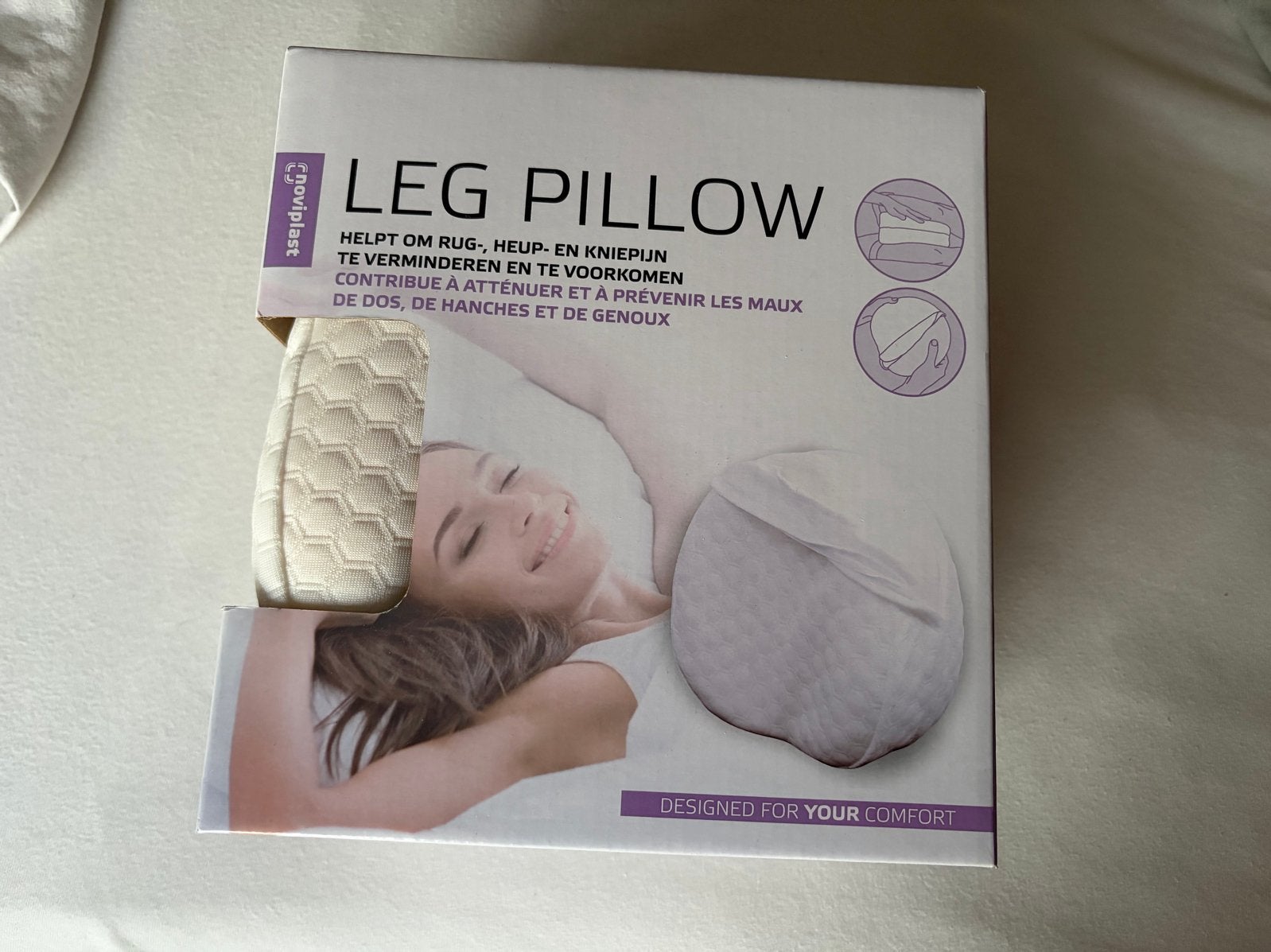 Noviplast Leg Pillow - Ergonomisch Kniekussen, Ophalen of Verzenden, Nieuw, Beige, Textiel