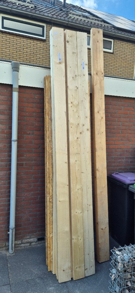 Balken 44x143mm 300cm, Ophalen, 25 tot 50 mm, Zo goed als nieuw, 250 tot 300 cm