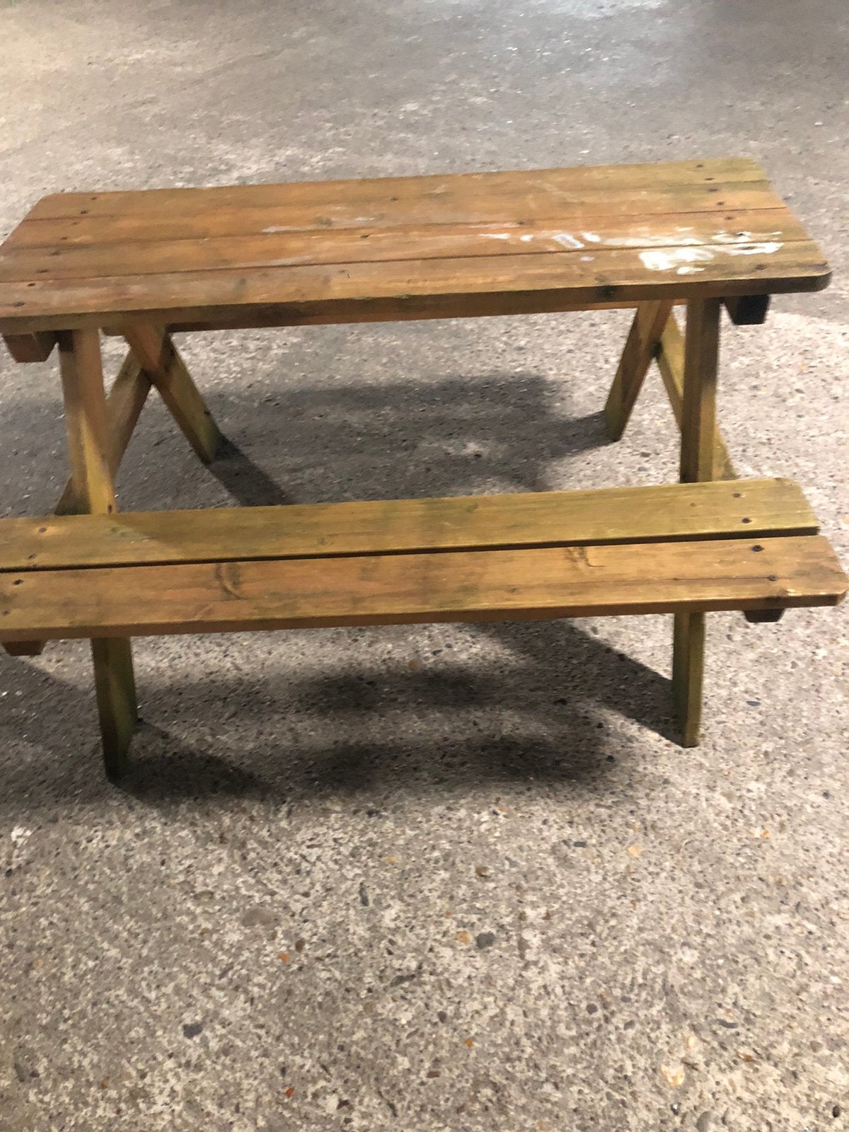 Kinder picknick tafel, Tuin en Terras, Picknicktafels, Ophalen, Gebruikt, Rechthoekig, Hout
