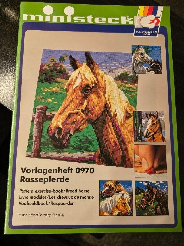 * Ministeck Eco Vorlagen Heft Rassepferde 1987 *, Verzenden, Gebruikt, Voorbeeldboek