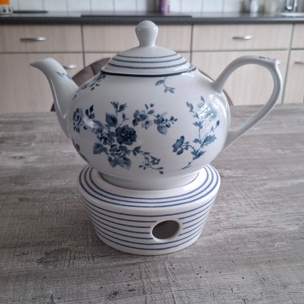 Laura Ashley Theepot met lichtje, Ophalen, Zo goed als nieuw, Theepot, Modern