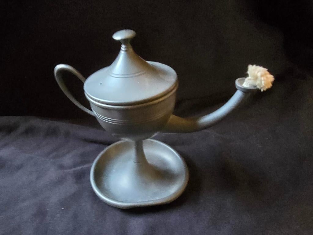 Tinnen olielamp, Antiek en Kunst, Antiek | Tin, Ophalen of Verzenden