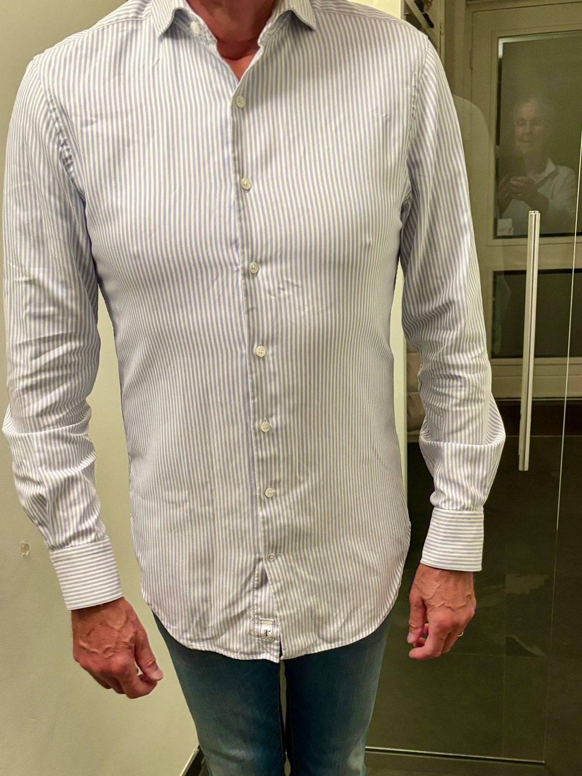 ARROW CLARIDGE. Heren overhemd maat 42, Kleding | Heren, Ophalen of Verzenden, Zo goed als nieuw, Blauw, Halswijdte 41/42 (L)