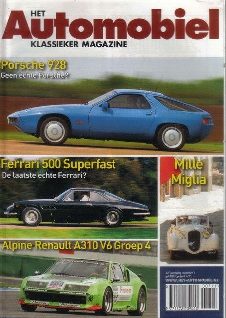 Automobiel 7 2011 : Porsche 928 - Ferrari 500 Superfast, Ophalen of Verzenden, Gelezen, Algemeen