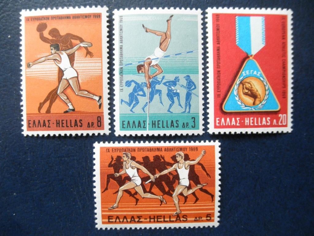 Postzegels Griekenland 1969 at5letiek - cw. 2,50 postfris., Ophalen of Verzenden, Griekenland, Postfris