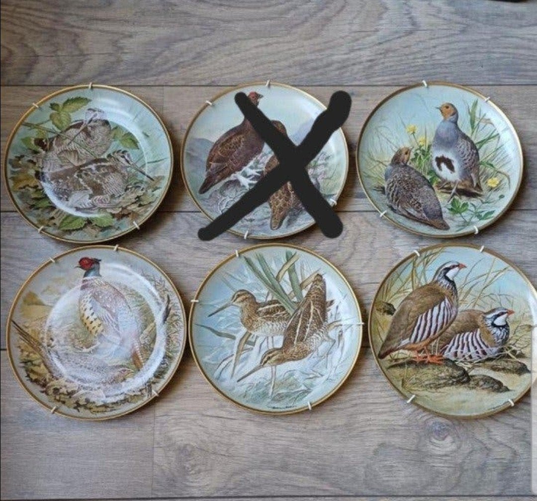 Franklin Porcelain 'Gamebirds of the World' Basil Ede borden, Ophalen of Verzenden