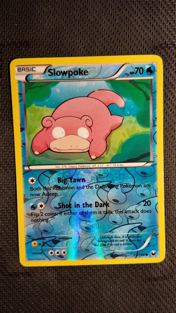 Slowpoke 23 Dark Explorers | Pokemon kaart, Ophalen, Losse kaart, Foil