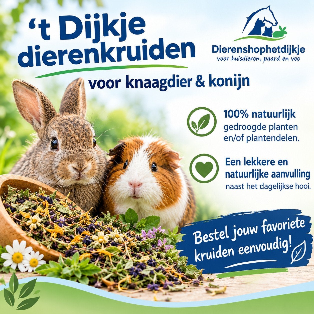 't Dijkje dierenkruiden konijn/knaagdier, Dieren en Toebehoren, Ophalen of Verzenden, Knaagdier of Konijn