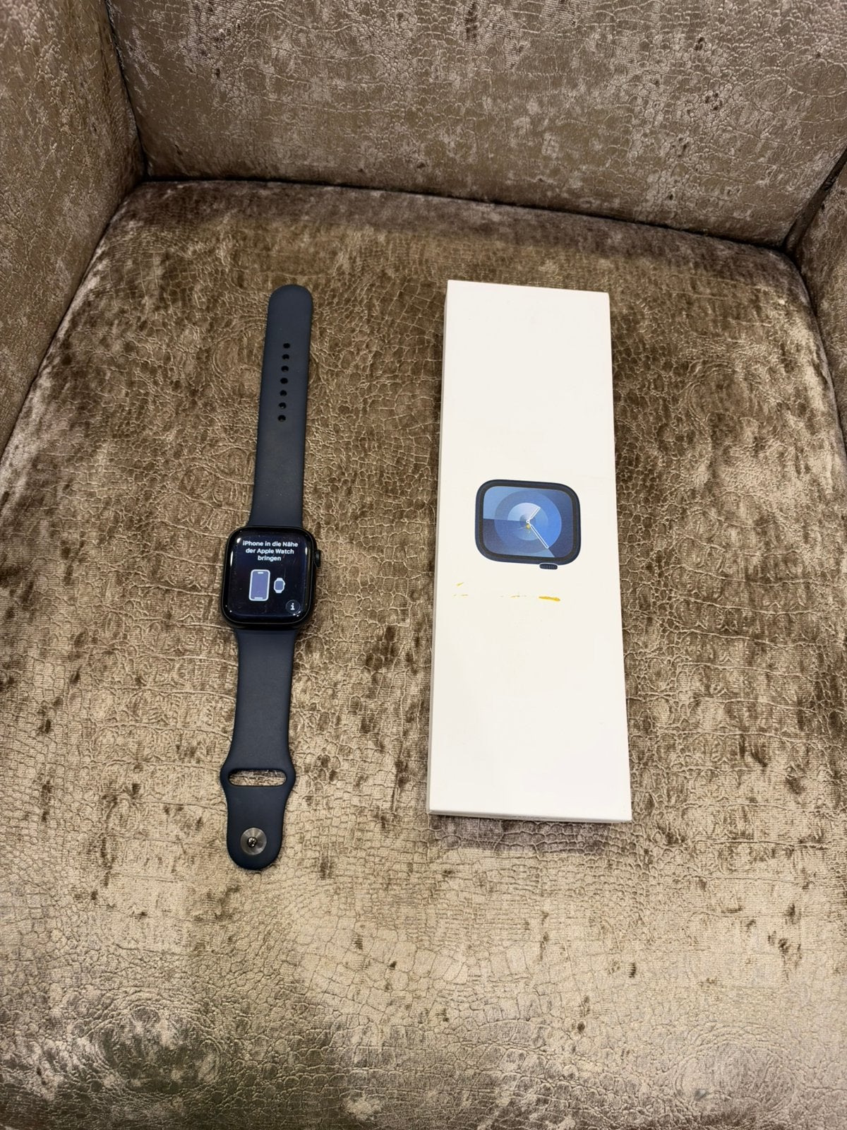 Apple Watch 9 series 45mm Midnight GPS, Sieraden, Tassen en Uiterlijk, Zwart, IOS, Ophalen of Verzenden, Zo goed als nieuw