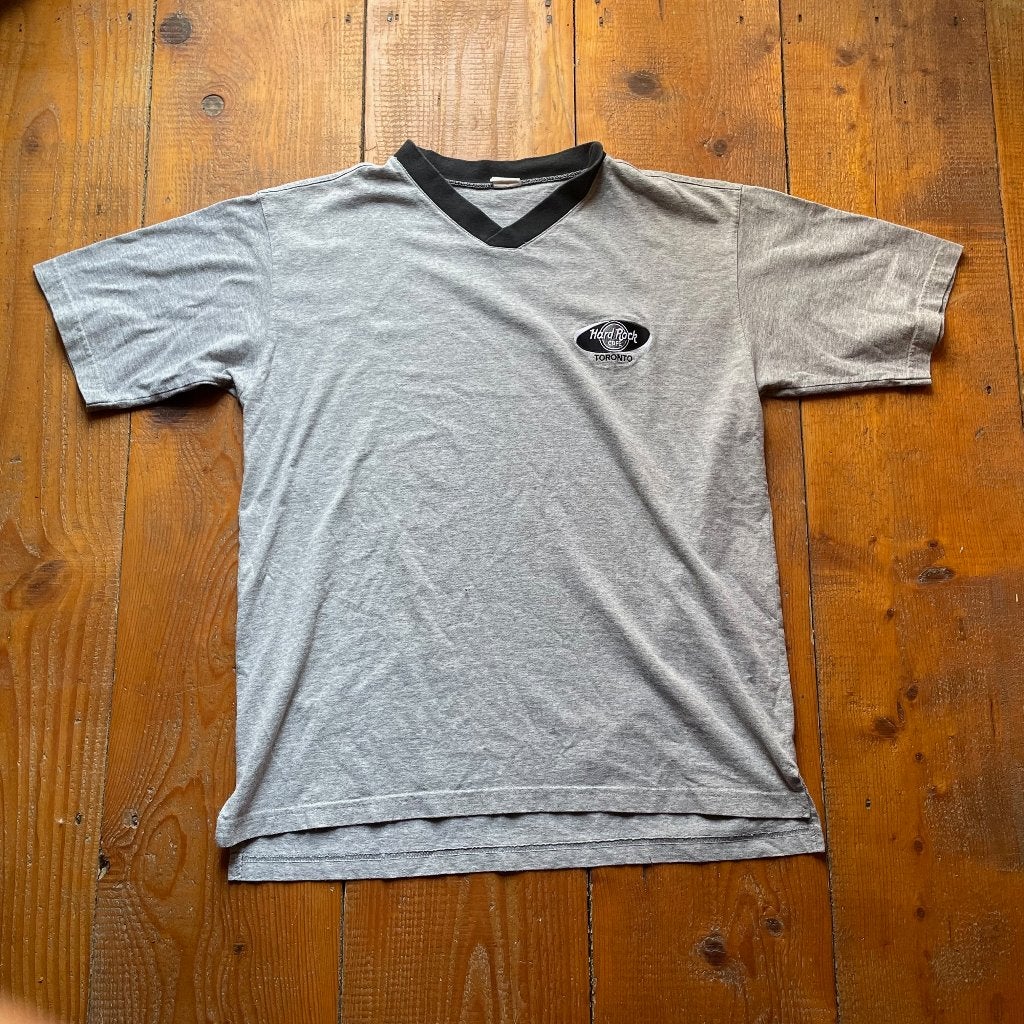Hard Rock Cafe Toronto T-shirt Grijs/Zwart Maat L A-181, Maat 52/54 (L), Verzenden, Onbekend, Hard Rock Cafe